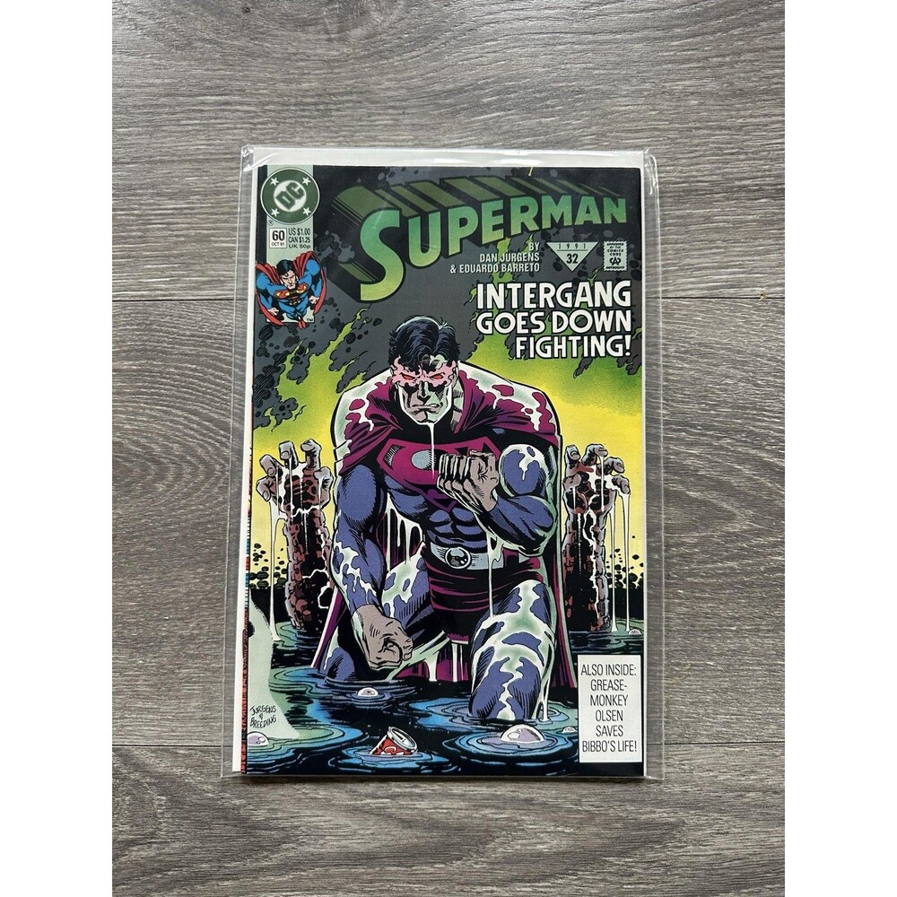 DC Superman #60 Single Issue Comic 1991 Copper Age Color Batman First Printing
